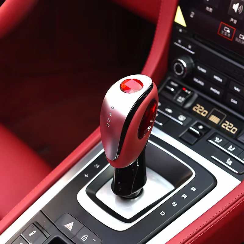 

For Porsche Cayenne Panamera Macan 911 718 Boxster Modified crystal Gear Shift Knob Auto Accessories Gearbox Handle shift lever