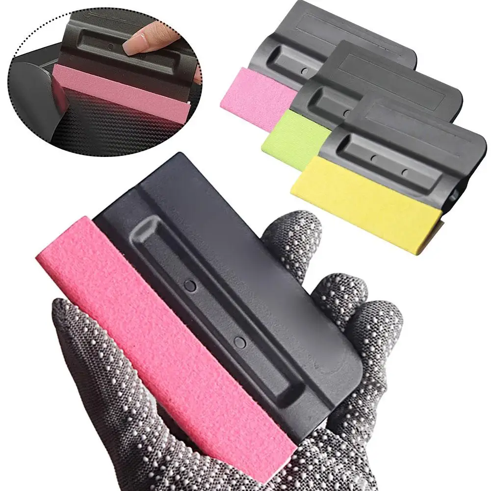 

1Pc Carbon Fiber Film Magnetic Squeegee Vinyl Car Wrap Suede Car Felt Wrapping Tool Window Scratch-free Tint Scraper with M G4Q7