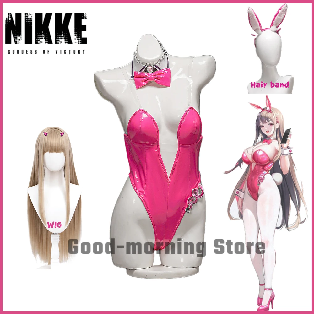 New Game Nikke The Goddess Of Victory Viper Cosplay Costume Pink Bunny Girl Bodysuit Rabbit Ear Wig Lady PU Jumpsuit Role Play
New Game Nikke The Goddess Of Victory Viper Cosplay Costume Pink Bunny Girl Bodysuit Rabbit Ear Wig Lady PU Jumpsuit Role Play
