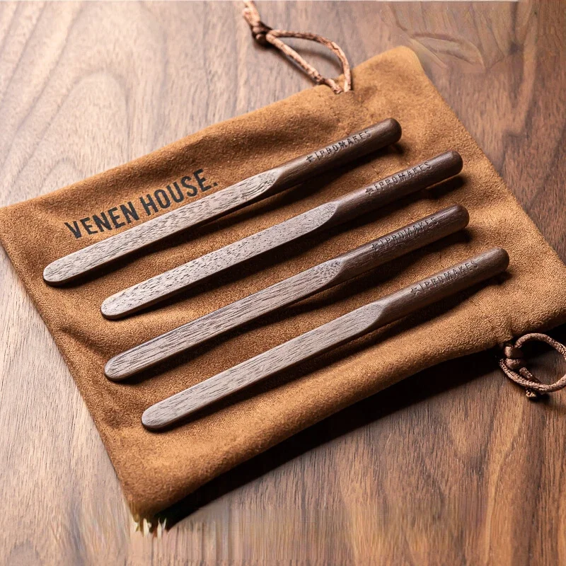 

Small capital Black Walnut Coffee mixing stick beech log craft exquisite mellow high-end mixing stick