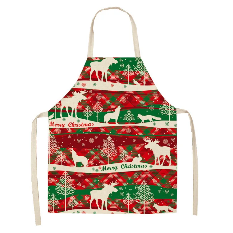 Christmas Elk Gingerbread Man Print Apron Sleeveless Cotton Linen Kitchen Utensils Household Baking Anti Fouling Clothing Apron
Christmas Elk Gingerbread Man Print Apron Sleeveless Cotton Linen Kitchen Utensils Household Baking Anti Fouling Clothing Apron