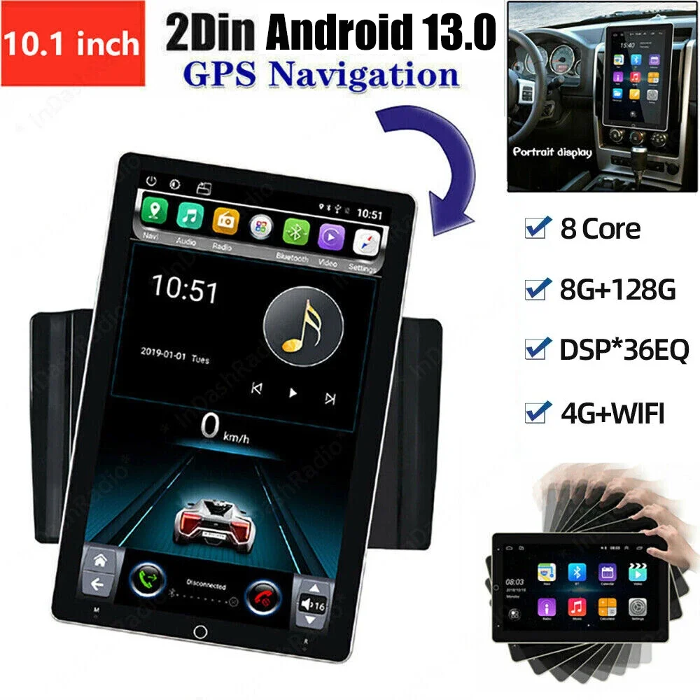 Double 2 DIN Rotatable 10 Inch Touch Screen Android 13.0 Car Stereo Radio GPS 8GB+128GB FM Car Multimedia Video MP5 Player
Double 2 DIN Rotatable 10 Inch Touch Screen Android 13.0 Car Stereo Radio GPS 8GB+128GB FM Car Multimedia Video MP5 Player