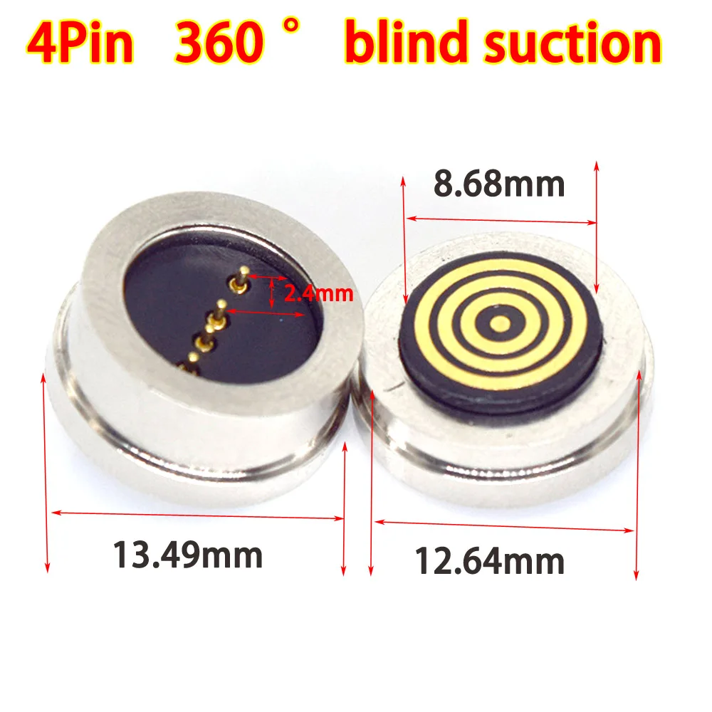 

3/4P 360 ° blind suction waterproof magnetic spring Pogo connector LED intelligent lamp adsorption charging lamp control adapter