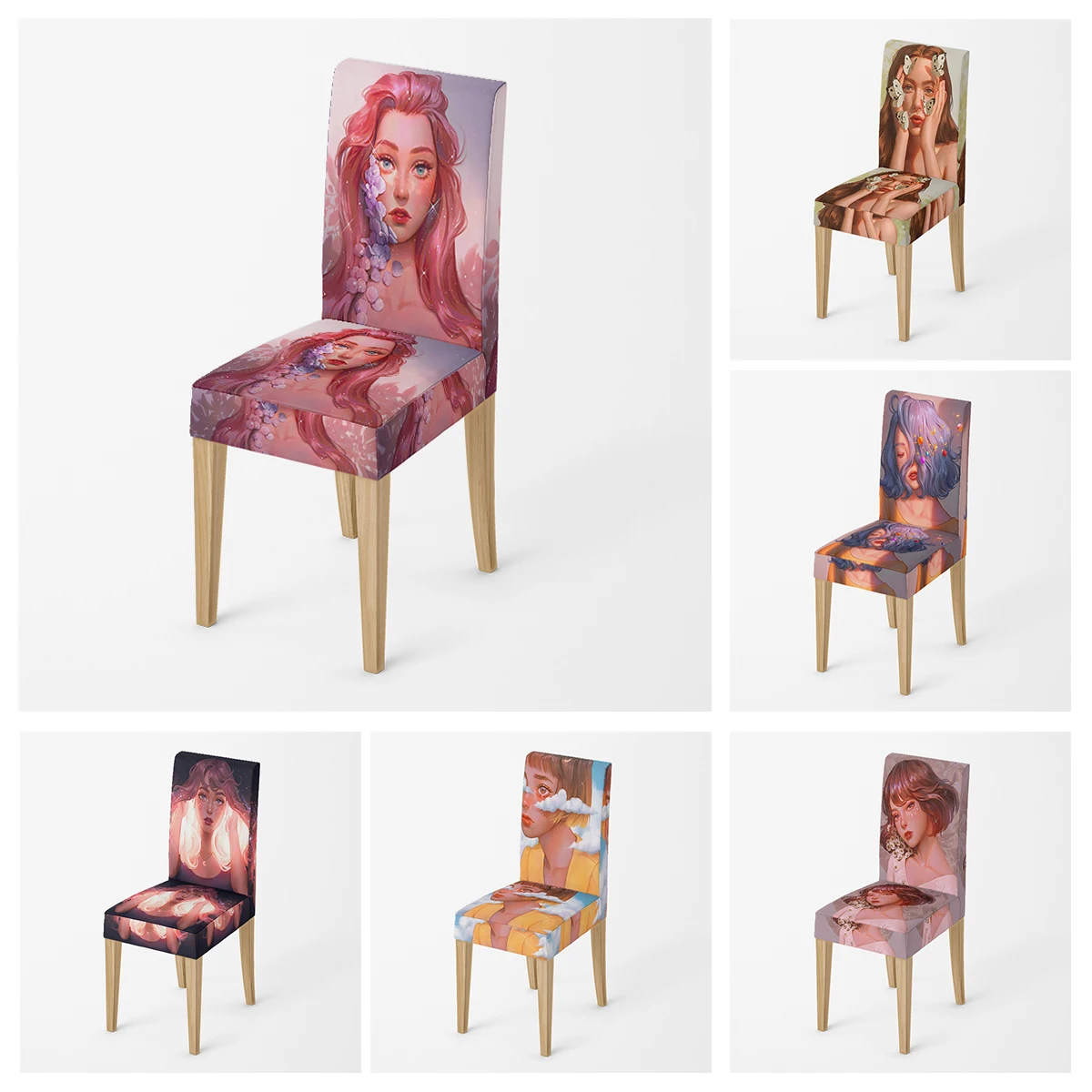 Home chair cover Chairs for kitchen Covers chairs adjustable dining elastic fabricchairs covers chair cover for wedding 
Home chair cover Chairs for kitchen Covers chairs adjustable dining elastic fabricchairs covers chair cover for wedding