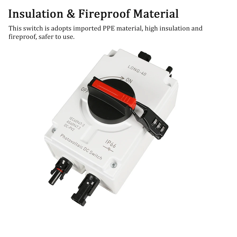 32A 4P PV Direct Current Disconnect Switch Outdoor Dustproof Waterproof Transfer Switch IP66 Photovoltaic Direct Current Switch
32A 4P PV Direct Current Disconnect Switch Outdoor Dustproof Waterproof Transfer Switch IP66 Photovoltaic Direct Current Switch
