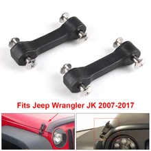

For Jeep Wrangler JK 2007-2017 Black Hood Latch Upgrade Kit Stops Shake Rattle Engine Bonnets Hood Lock