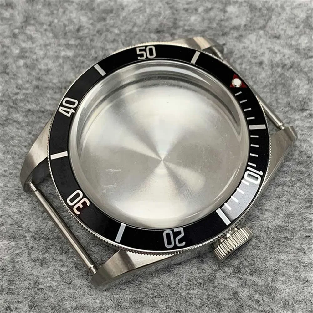 

41mm Stainless Steel Watch Case, Aluminum Ring Mineral Glass Solid Bottom Cover 5ATM Waterproof Case for NH35 NH36 Movement