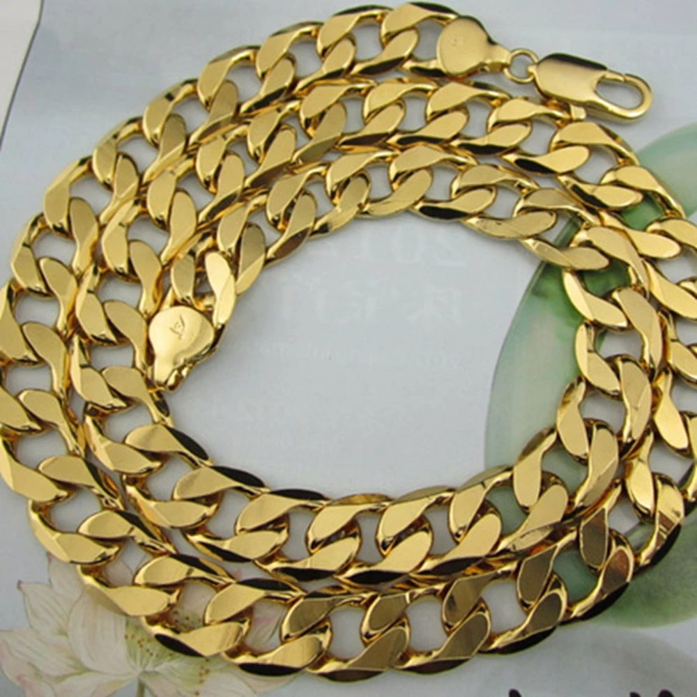 Heavy 10mm/12mm Yellow Gold Color Curb Link Chain Necklace Men Link Clavicle Choker Jewelry Gift
Heavy 10mm/12mm Yellow Gold Color Curb Link Chain Necklace Men Link Clavicle Choker Jewelry Gift