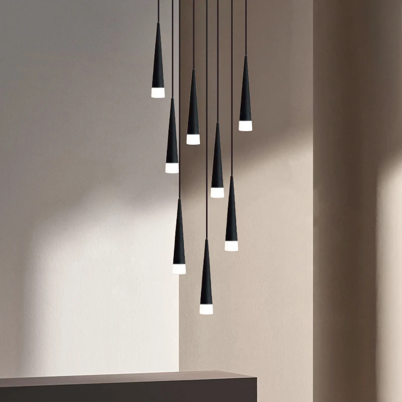 Conical Chandelier Stair Lamp High-Rise Attic Lamp Modern Simple Villa Restaurant Kitchen Bedroom Bar Bench Long Chandelier
Conical Chandelier Stair Lamp High-Rise Attic Lamp Modern Simple Villa Restaurant Kitchen Bedroom Bar Bench Long Chandelier