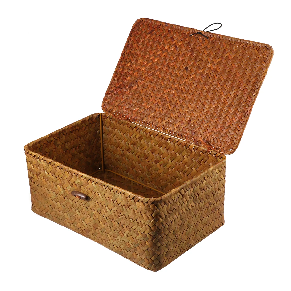 Seagrass Woven Basket with Lid Hand- woven Storage Basket Multipurpose Container with Lid for Desktop Home Decoration (:
Seagrass Woven Basket with Lid Hand- woven Storage Basket Multipurpose Container with Lid for Desktop Home Decoration (:
