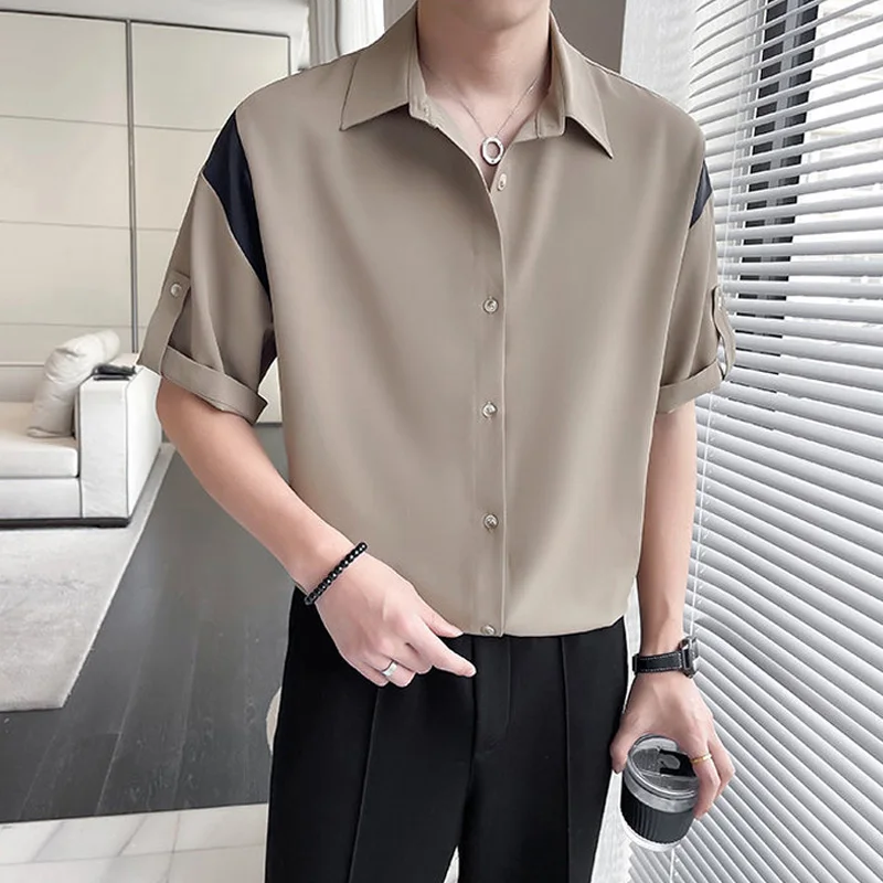 Boutique Men's Fashion Korean Style Short Sleeve Tuxedo Shirts for Men Plus Size Summer Business Stylish Social Loose Male Shirt
Boutique Men's Fashion Korean Style Short Sleeve Tuxedo Shirts for Men Plus Size Summer Business Stylish Social Loose Male Shirt