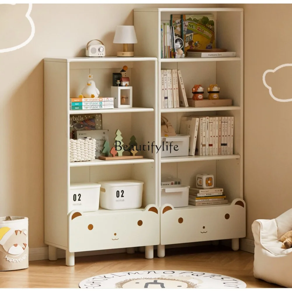 Solid Wood Bookshelf Cream Style Cartoon White Bookcase Simple Storage Display
Solid Wood Bookshelf Cream Style Cartoon White Bookcase Simple Storage Display