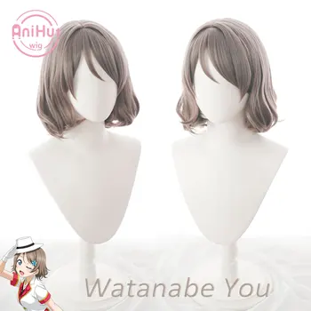 【AniHut 】You Watanabe Wig Love Live Sunshine Cosplay Wig Blonde Synthetic Hair Watanabe You Cosplay