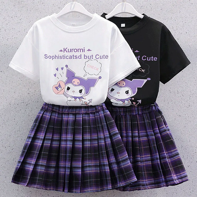

Girls Skirt Student JK Suit Korean Version Short-sleeved Summer Dress Girl Sweet Shirt College Style Pleated Skirt Two-piece Set