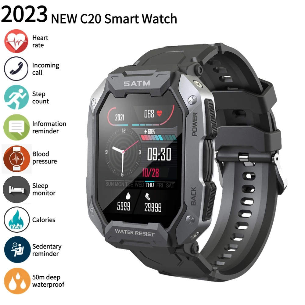 2023 New 5 ATM Waterproof Military Smartwatch Blood Pressure Oxygen Fitness Tracker Bluetooth Call Smart Watch for Android Ios
2023 New 5 ATM Waterproof Military Smartwatch Blood Pressure Oxygen Fitness Tracker Bluetooth Call Smart Watch for Android Ios