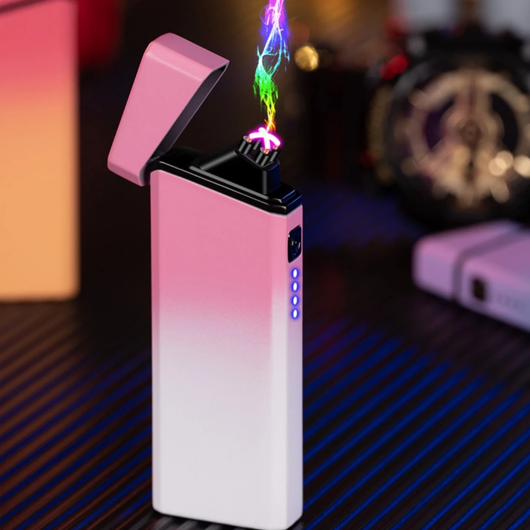 Cross Double Arc Pulse Ignition Lighter Led Power Display Usb Charging Lighter Outdoor Windproof Women's Lighter/Men's Lighter
Cross Double Arc Pulse Ignition Lighter Led Power Display Usb Charging Lighter Outdoor Windproof Women's Lighter/Men's Lighter