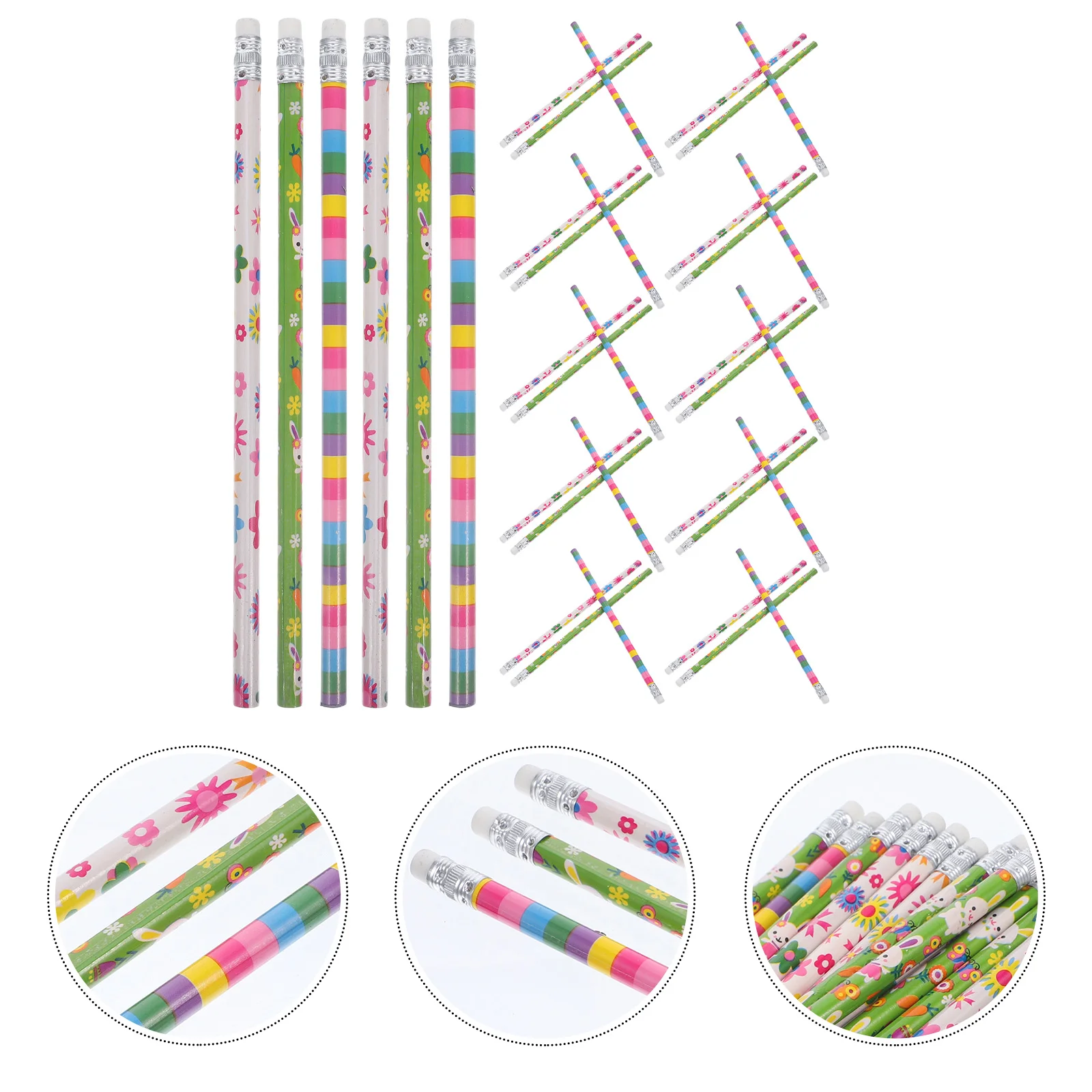 

40 Pcs The Gift Easter Pencil Pencils with Erasers Drawing Students Writing Kids Sketch Party Favor Painting Primary School