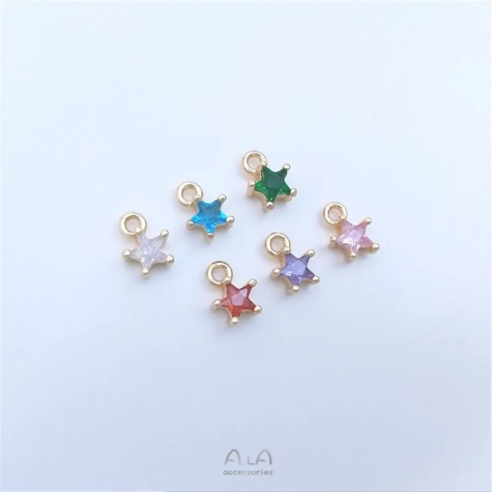 14K gold wrapped five claws with colorful zirconium pentagram pendant handmade diy bracelet ornaments star hanging ornaments
14K gold wrapped five claws with colorful zirconium pentagram pendant handmade diy bracelet ornaments star hanging ornaments