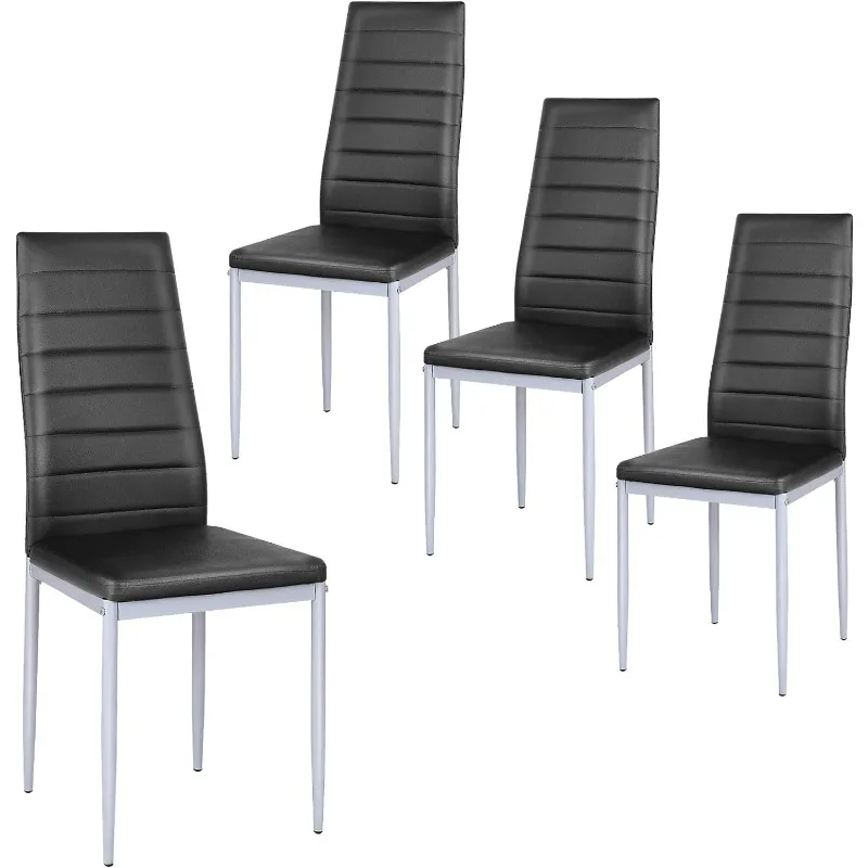 Set of 4 PU Leather Dining Side Chairs with Padded Seat Foot Cap Protection Stable Frame Heavy Duty High Back Design Dinin
Set of 4 PU Leather Dining Side Chairs with Padded Seat Foot Cap Protection Stable Frame Heavy Duty High Back Design Dinin