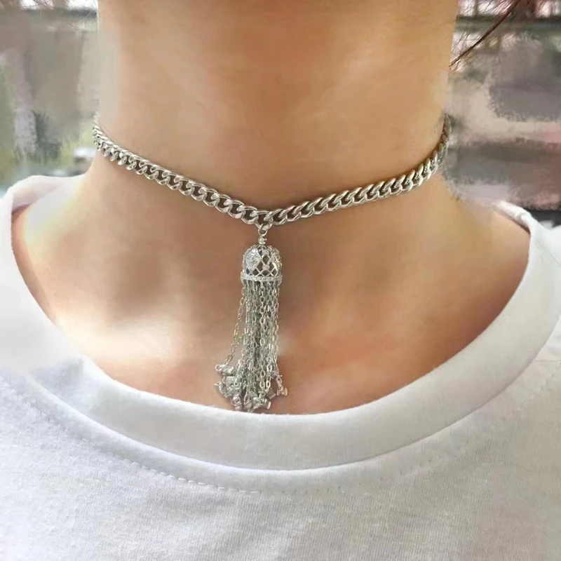 Luxury 925 Sterling Silver Round Beads Lucky Necklace for Women 5 Row AAAAA Diamond Charm Jewelry Wedding Party Fine Jewelry
Luxury 925 Sterling Silver Round Beads Lucky Necklace for Women 5 Row AAAAA Diamond Charm Jewelry Wedding Party Fine Jewelry