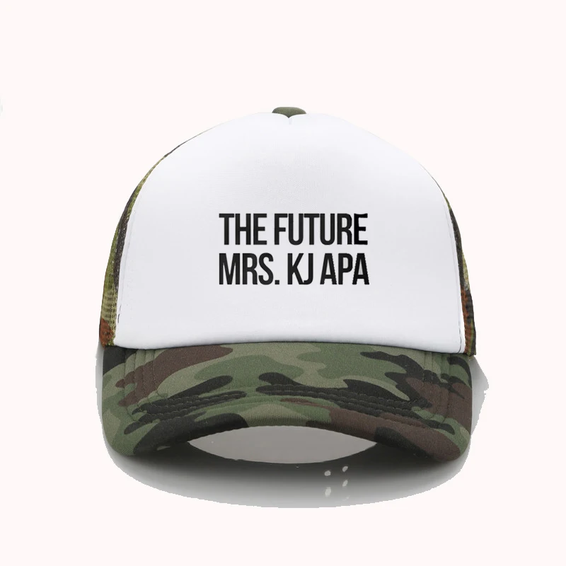 Funny Fashion hats The Future Mrs. Kj Apa Print Baseball Cap Women Men Breathable Trucker caps adjustable sunshade Dad hat
Funny Fashion hats The Future Mrs. Kj Apa Print Baseball Cap Women Men Breathable Trucker caps adjustable sunshade Dad hat