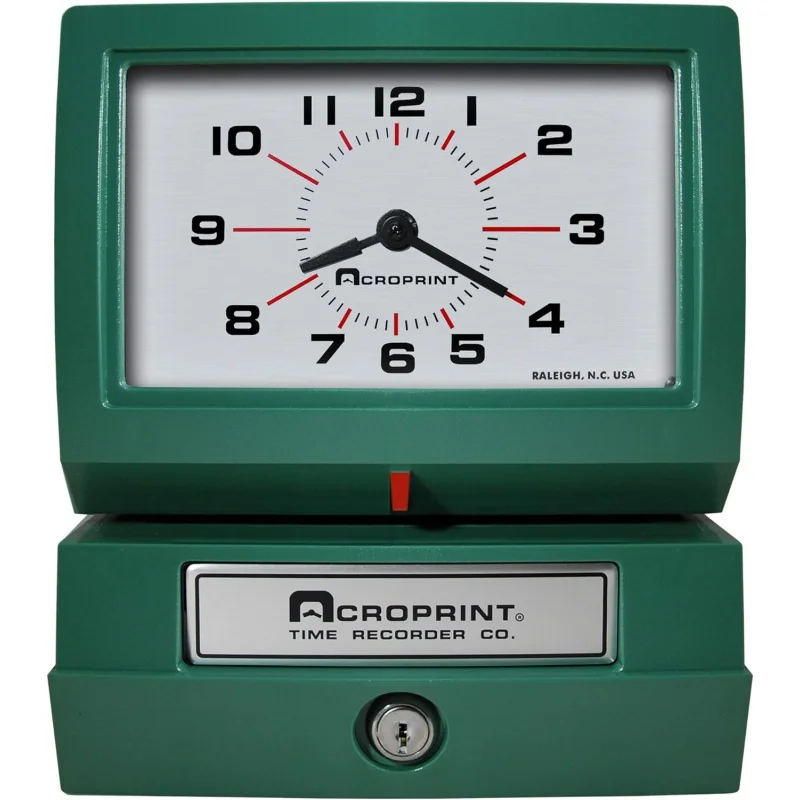 

Acroprint 150QR4 Heavy Duty Automatic Time Recorder, Prints Month, Date, Hour (0-23) and Minutes Time Clock
