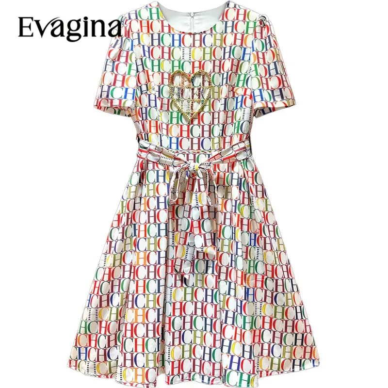 Evagina Letter Print Nail Bead Lace-Up Waist Up Slim Mini dress 2023 Spring Summer New Women's Short Sleeved Holiday Dresses
Evagina Letter Print Nail Bead Lace-Up Waist Up Slim Mini dress 2023 Spring Summer New Women's Short Sleeved Holiday Dresses