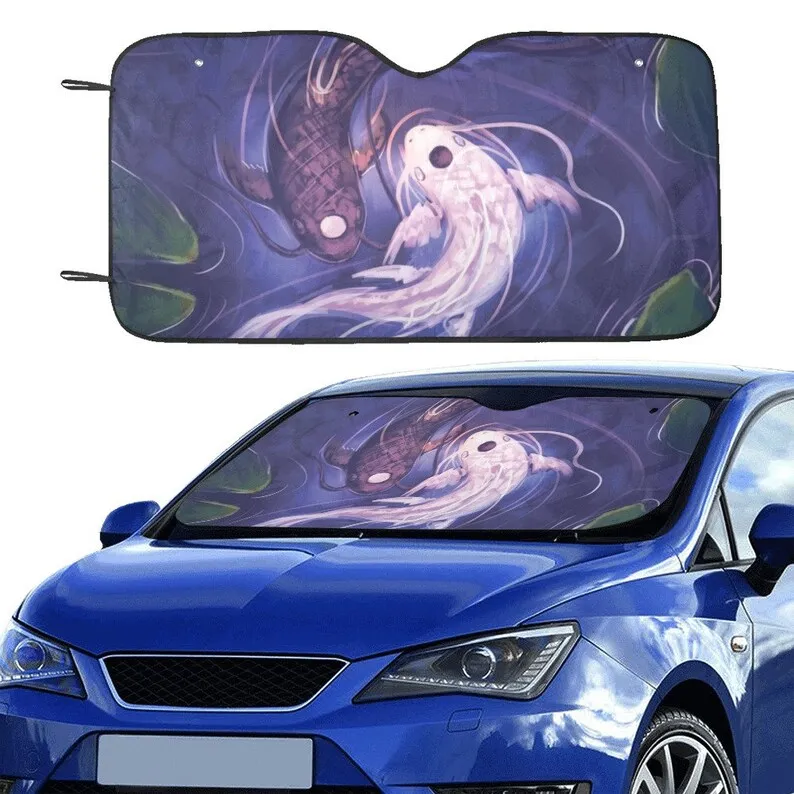 Japanese Koi fish Car sunshade for windshield, Japan blue fung shui Window Sun Blocker, Anime Carp fish car accessories Auto Dec
Japanese Koi fish Car sunshade for windshield, Japan blue fung shui Window Sun Blocker, Anime Carp fish car accessories Auto Dec