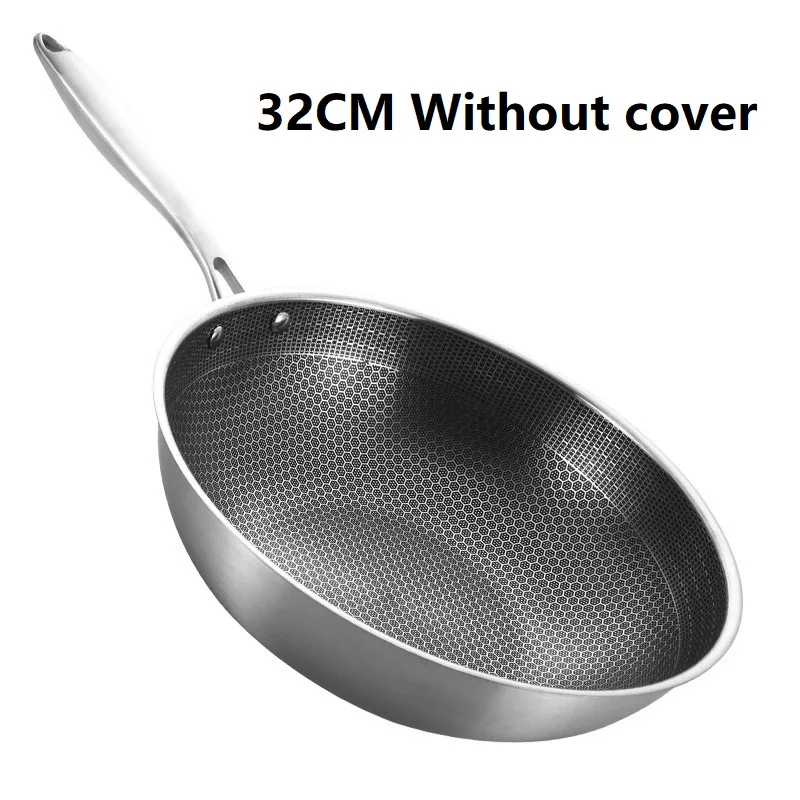 430 Stainless Steel Wok Skillet Thick Honeycomb Handmade Frying Pan Non-Stick Non Rusting Gas/Induction Cooker kitchen cook
430 Stainless Steel Wok Skillet Thick Honeycomb Handmade Frying Pan Non-Stick Non Rusting Gas/Induction Cooker kitchen cook