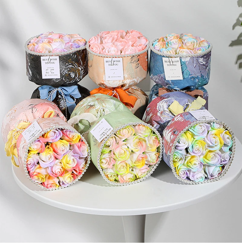 Rose Preserved Flower Bouquet Ins Soap Bridal Flowers Bouquet Artificial Flowers Valentine's Day Gifts Wedding Decor 꽃다발
Rose Preserved Flower Bouquet Ins Soap Bridal Flowers Bouquet Artificial Flowers Valentine's Day Gifts Wedding Decor 꽃다발