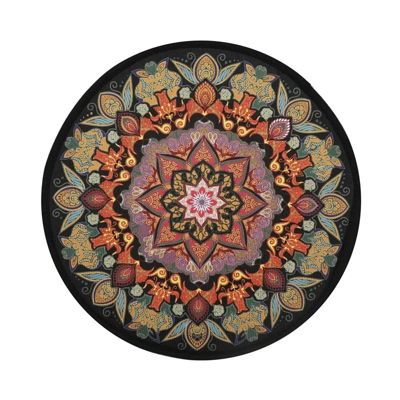 

flannel yoga mat round mandala flower pattern meditation cushion Pad Astrology Floor Mat antiskid witchcraft Altar Prop