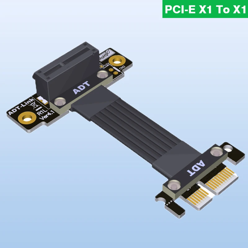 Серебряный PCI-E X1 до X1 Поворотный 90 градусов Двойной Прямоугольный Удлинительный кабель PCIe 4,0 X1 (16G/bps)
Серебряный PCI-E X1 до X1 Поворотный 90 градусов Двойной Прямоугольный Удлинительный кабель PCIe 4,0 X1 (16G/bps)