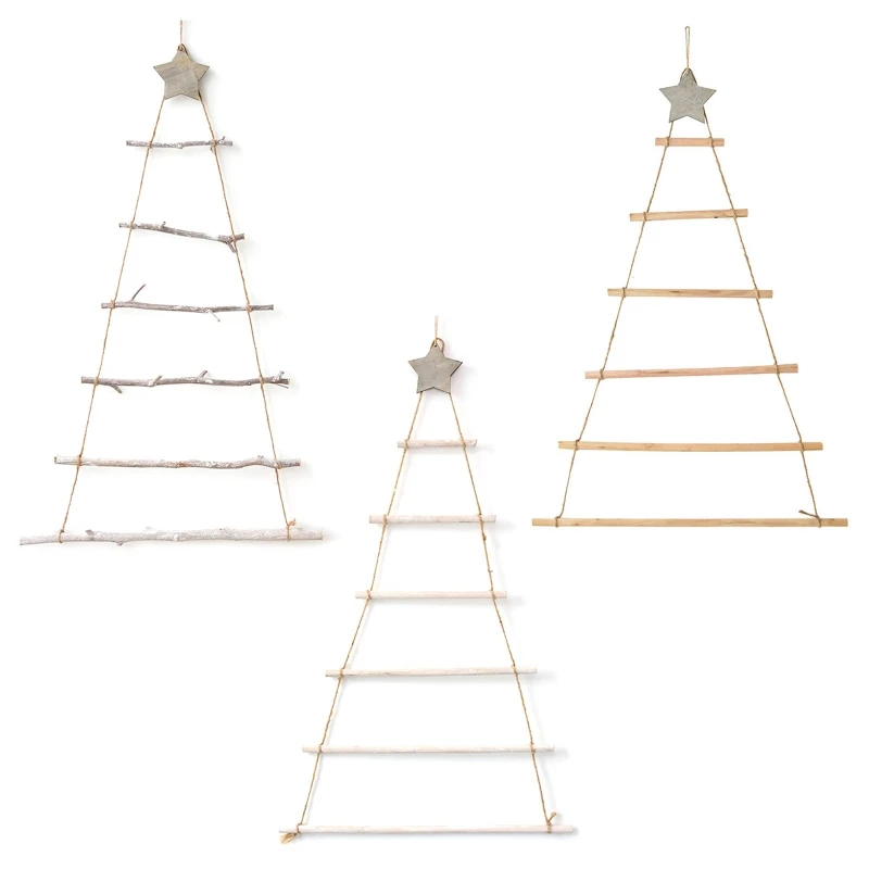 Wooden Christmas Tree Ornament Wall Mounted Xmas Tree with Branch Ladder for Home Living Room Background Decor 667A
Wooden Christmas Tree Ornament Wall Mounted Xmas Tree with Branch Ladder for Home Living Room Background Decor 667A