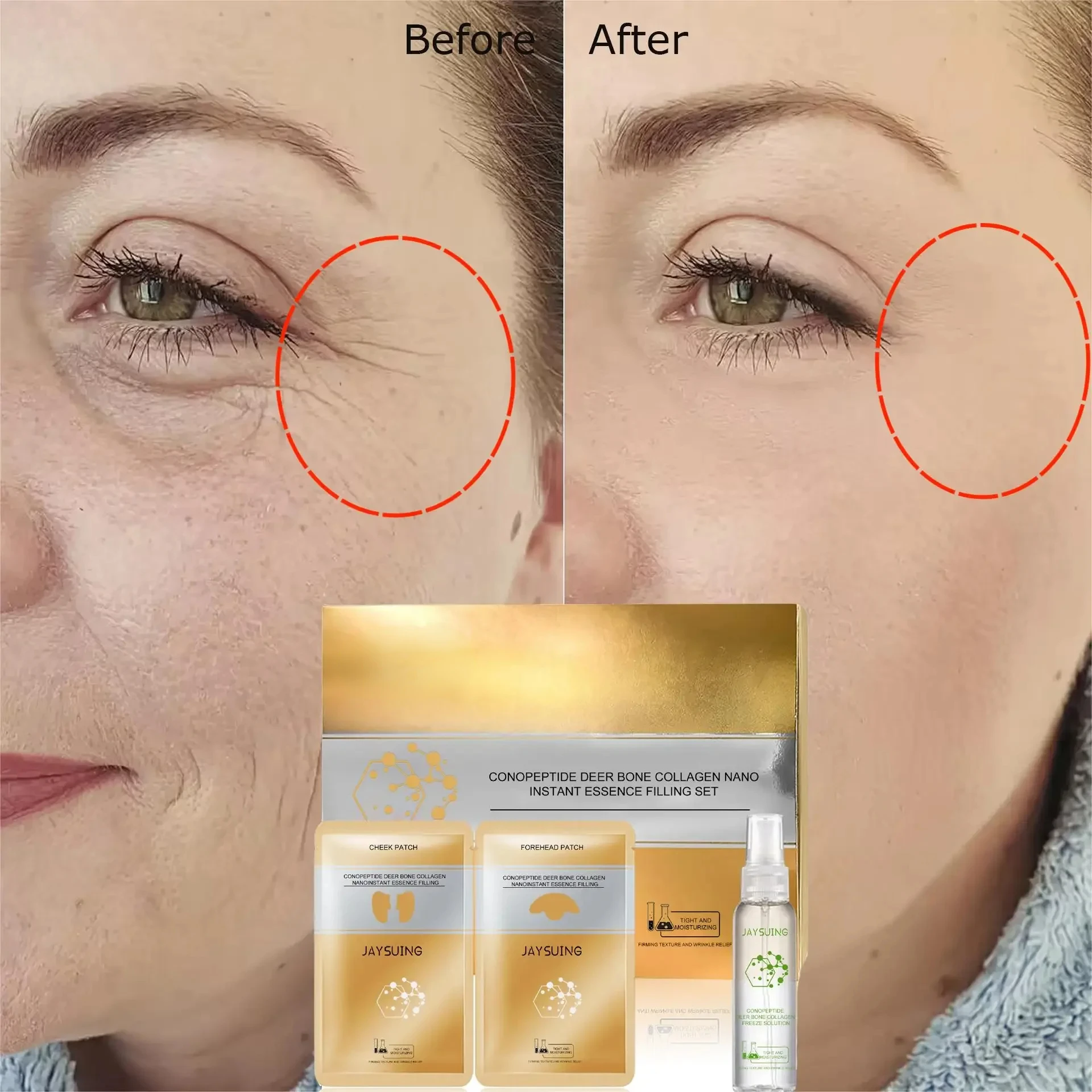 Absorbable Collagen Wrinkle Remover Face Serum Patches Set Lift Firming Fade Fine Line Essence Anti-Aging Moisturizing Skin Care
Absorbable Collagen Wrinkle Remover Face Serum Patches Set Lift Firming Fade Fine Line Essence Anti-Aging Moisturizing Skin Care