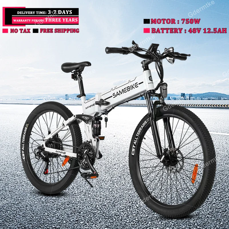 EU Stock 750W Brushless Motor 48V/12.5Ah Battery Folding Mountain off-Road Electric Bike 26-inch 7-speed Electric Bicycie
EU Stock 750W Brushless Motor 48V/12.5Ah Battery Folding Mountain off-Road Electric Bike 26-inch 7-speed Electric Bicycie