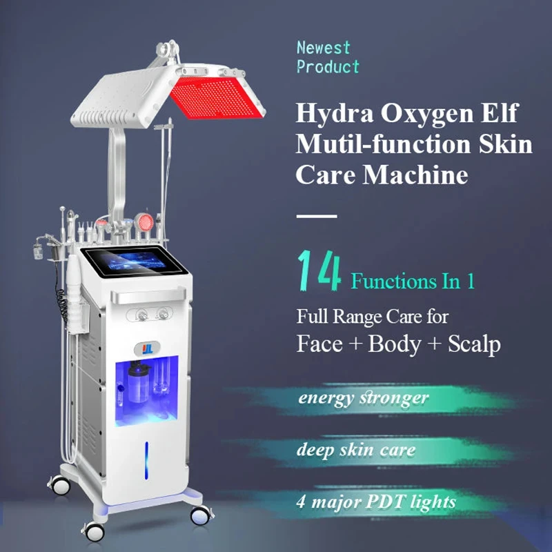 Multifunctional 14 in 1 Deep Cleaning Facial Machine Water Diamond Dermabrasion Skin Rejuvenation Oxygen Jet Peel LED Light Ther
Multifunctional 14 in 1 Deep Cleaning Facial Machine Water Diamond Dermabrasion Skin Rejuvenation Oxygen Jet Peel LED Light Ther