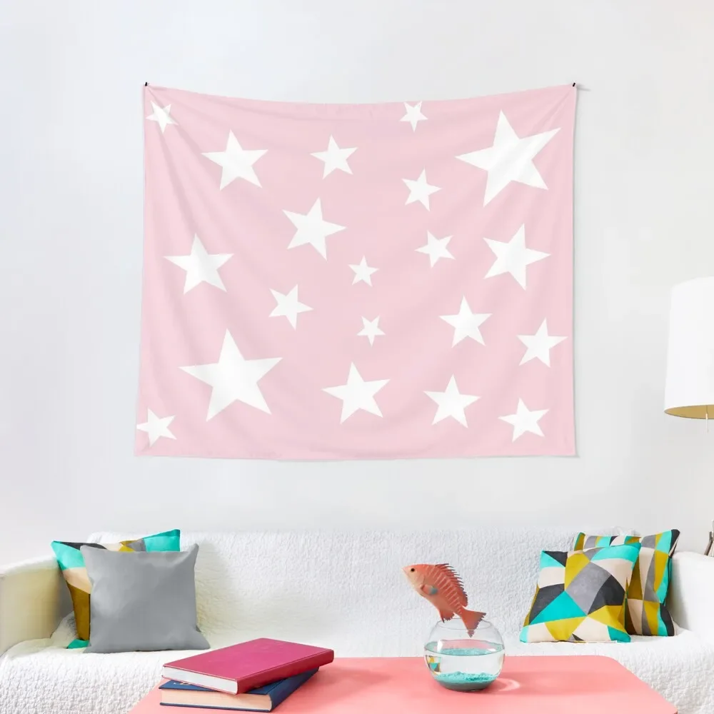 

Sunrise Stars soft pink Tapestry Anime Decor Room Decorating Aesthetic Home Decoration Tapestry