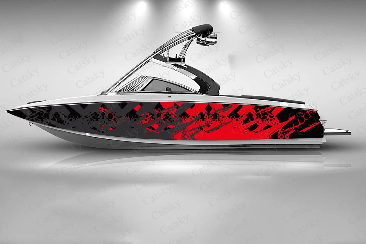Abstract Black Graffiti Red Print Boat Fashion Sticker Packaging Waterproof Custom Ship Red Lines Wrap Vinyl Decal Decoration
Abstract Black Graffiti Red Print Boat Fashion Sticker Packaging Waterproof Custom Ship Red Lines Wrap Vinyl Decal Decoration
