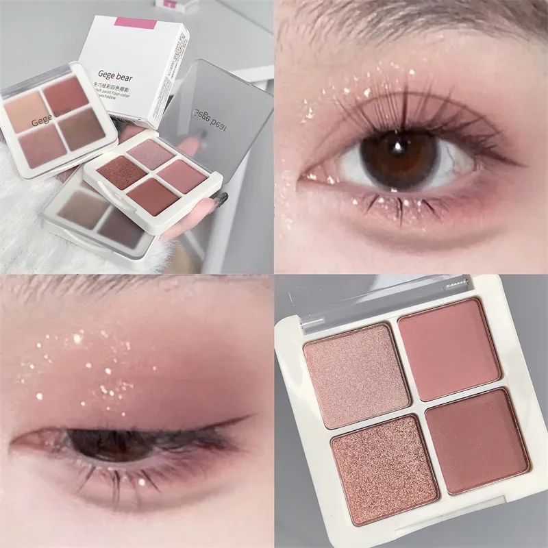4 Color Eyeshadow Palette Smoky Rose Pink Eye Shadow Pearly Matte Milk Tea Glitter Eye Makeup Long Lasting Blush Korean Cosmetic
4 Color Eyeshadow Palette Smoky Rose Pink Eye Shadow Pearly Matte Milk Tea Glitter Eye Makeup Long Lasting Blush Korean Cosmetic