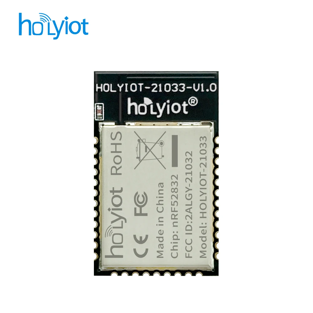 

Holyiot FCC CE certificated nRF52832 BLE Mesh Bluetooth 5.0 ultra-low power consumption module PCB antenna