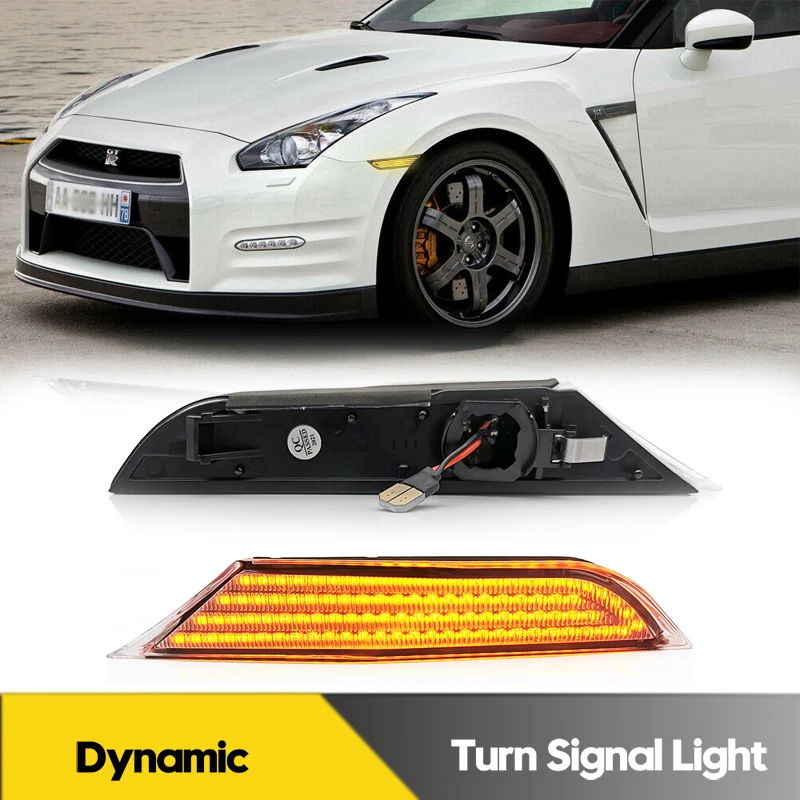 2x For Nissan GTR R35 Coupe GT-R Nismo 2007-2022 LED Dynamic Side Marker Lights Turn Signal Blinker Lamps Canbus OEM#26180-62B0A 
2x For Nissan GTR R35 Coupe GT-R Nismo 2007-2022 LED Dynamic Side Marker Lights Turn Signal Blinker Lamps Canbus OEM#26180-62B0A