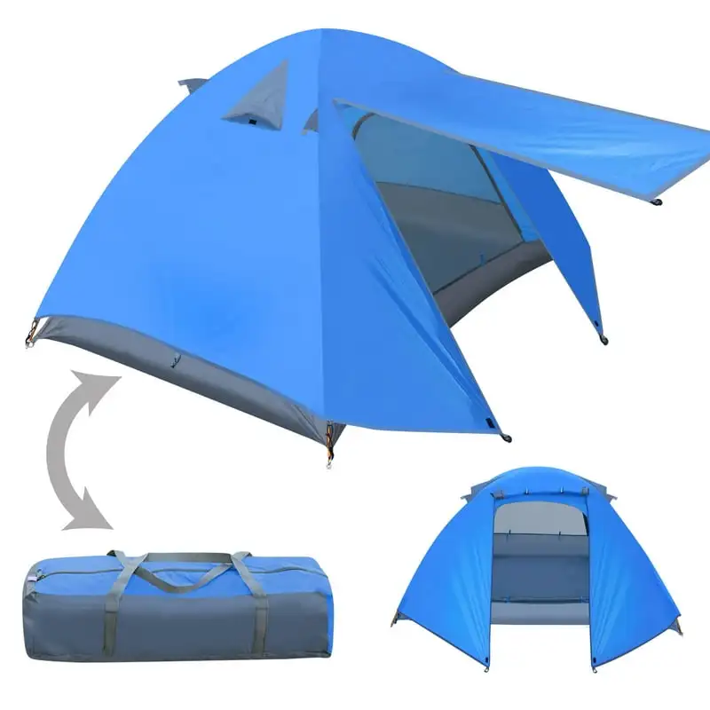 Sunrise Portable Tent 1-2 Person, For Hiking, Backpacking, W/.Double Layer, 1 Door, Carry Bag Blue 
Sunrise Portable Tent 1-2 Person, For Hiking, Backpacking, W/.Double Layer, 1 Door, Carry Bag Blue