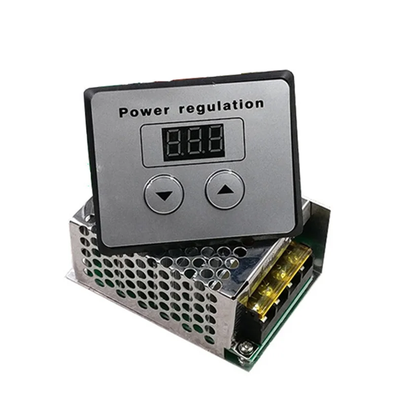 SCR Voltage Regulator Dimmer 4000W 220V AC Power Regulator Electric Motor Speed Controller Thermostat for Small Motors
SCR Voltage Regulator Dimmer 4000W 220V AC Power Regulator Electric Motor Speed Controller Thermostat for Small Motors