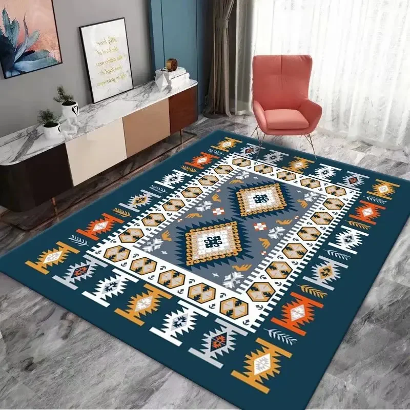 

Persian Turkey Vintage Printed Carpet for Living Room Anti-slip Area Floor Mat Bedroom Decor Rugs کارپ Halı سجادة Home HOTEL