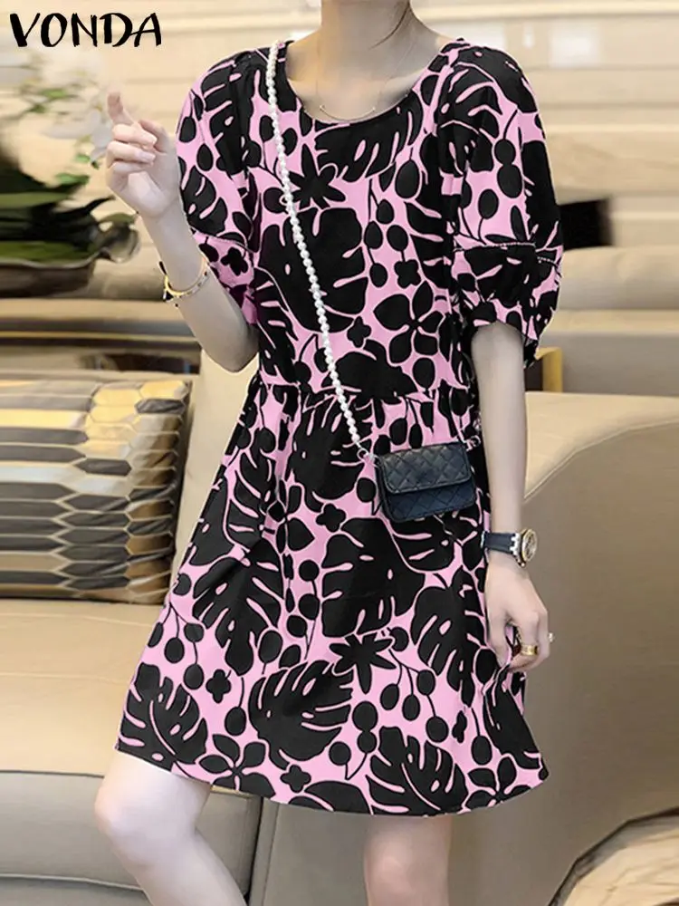 VONDA Summer Bohemian Dress 2023 Women Printed Party Mini Sundress Short Puff Sleeve Elegant Casual Loose Robe Femme Oversized
VONDA Summer Bohemian Dress 2023 Women Printed Party Mini Sundress Short Puff Sleeve Elegant Casual Loose Robe Femme Oversized