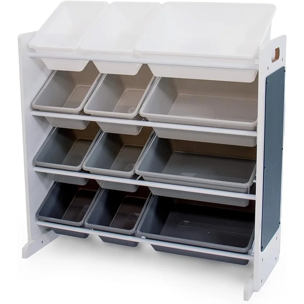 Humble Crew 12 Bin, White/Grey Gradient Ombre Toy Storage Organizer with Chalkboard, Eraser, and 2pc Chalk 12 Bins
Humble Crew 12 Bin, White/Grey Gradient Ombre Toy Storage Organizer with Chalkboard, Eraser, and 2pc Chalk 12 Bins