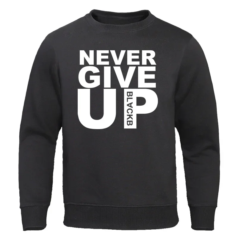 

You'll Never Walk Alone Never Give Up Sweatshirts Mens Fashion Oversized Clothing Crewneck Breathable Loose Sportswear For Male