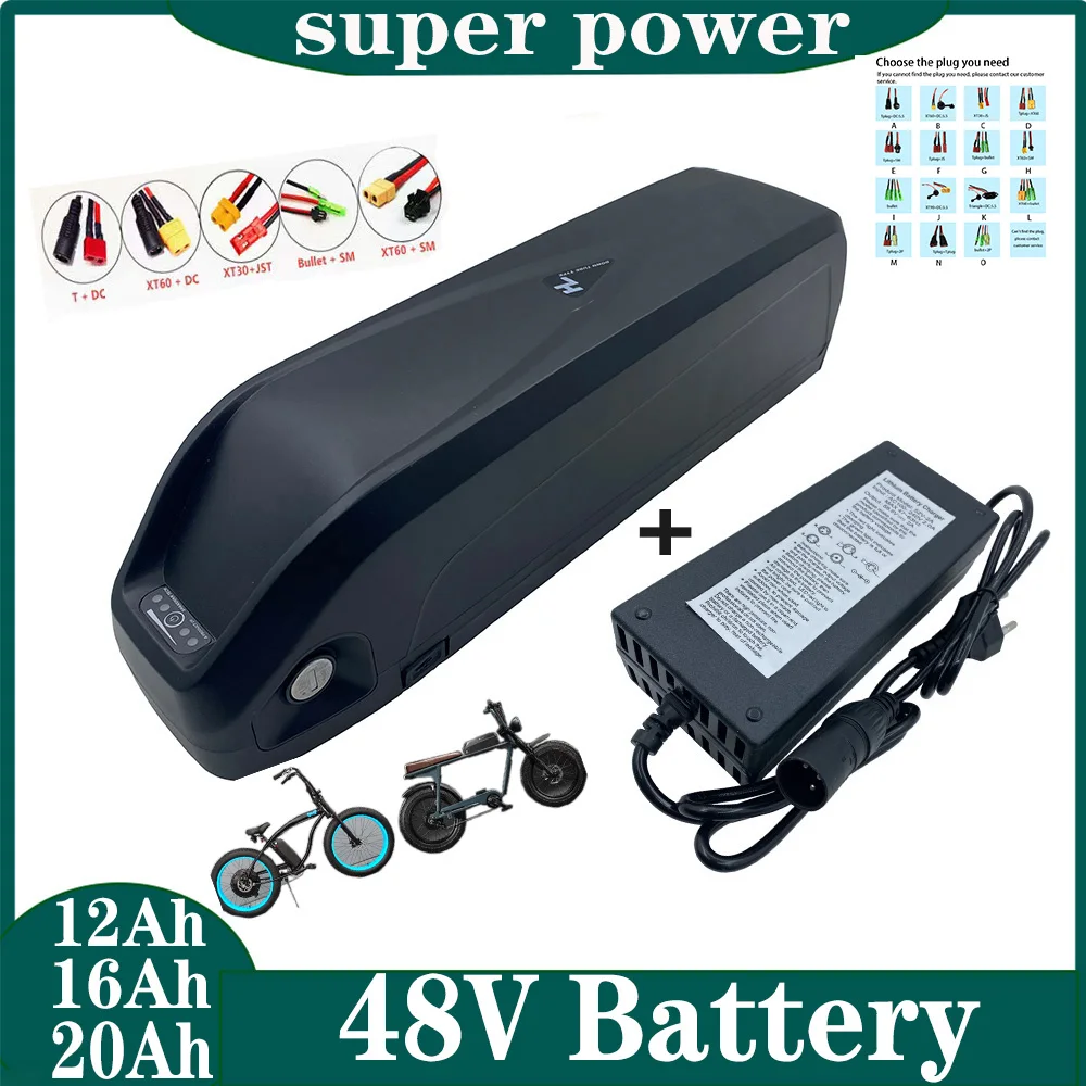 48V 20Ah-High-End Electric Bicycle 13S 18650 Battery Pack, Front And Rear Hub Bicycle Motor Kit, With Charger, XT60 Plug 
48V 20Ah-High-End Electric Bicycle 13S 18650 Battery Pack, Front And Rear Hub Bicycle Motor Kit, With Charger, XT60 Plug