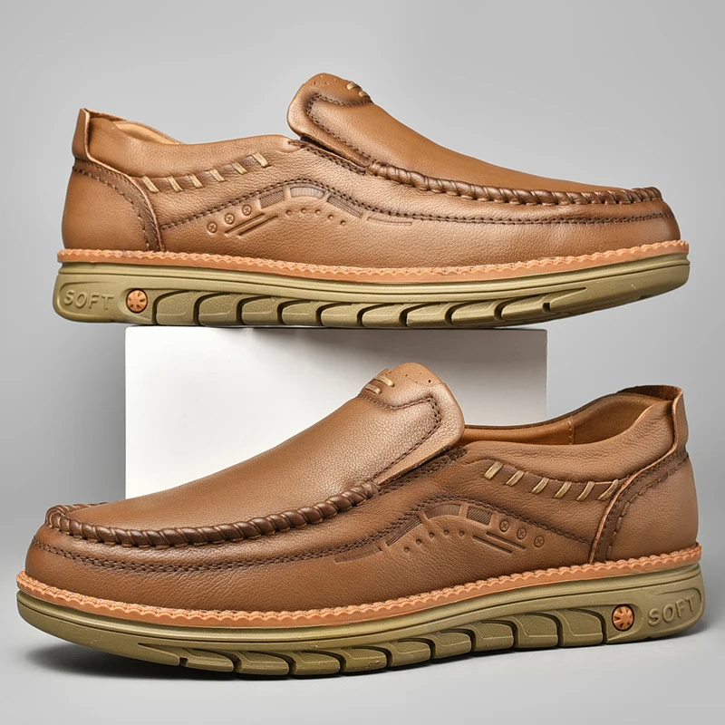 Slip on Business Casual Mens Leather Shoes Genuine Leather Men Loafers Classic Soft Moccasins Breathable Men Flats Driving Shoes
Slip on Business Casual Mens Leather Shoes Genuine Leather Men Loafers Classic Soft Moccasins Breathable Men Flats Driving Shoes