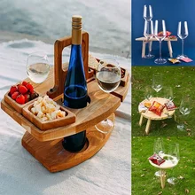 Picnic Wooden Table Carry Handle Outdoor Folding Wine Table Wine Glass Holder Folding Table Fruit Snack Tray Removable
Picnic Wooden Table Carry Handle Outdoor Folding Wine Table Wine Glass Holder Folding Table Fruit Snack Tray Removable